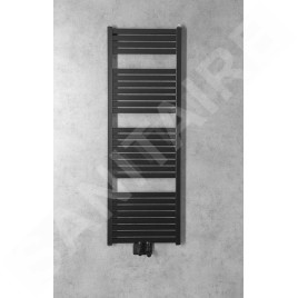 Aqualine Chauffage - Sèche-serviettes Tondi 450x1330 cm, connexion centrale, noir mat DT476T