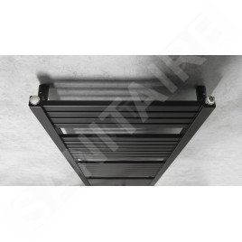 Aqualine Chauffage - Sèche-serviettes Tondi 450x1330 cm, connexion centrale, noir mat DT476T