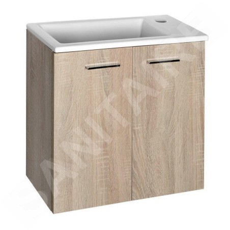 Aqualine Keramia Fresh - Meuble lavabo 490x500x245 mm, chêne platine 51047DP