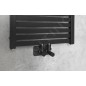Aqualine Chauffage - Sèche-serviettes Tondi 450x1330 cm, connexion centrale, noir mat DT476T Aqualine Chauffage - Sèche-serviettes Tondi 450x1330 cm, connexion centrale, noir mat DT476T