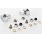 Sapho Cube Combi - Jeu de raccordement pour le corps de chauffe, d´angle, version droite, chrome CP561S
