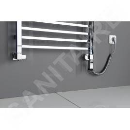 Sapho Cube Combi - Jeu de raccordement pour le corps de chauffe, d´angle, version droite, chrome CP561S