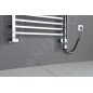 Sapho Cube Combi - Jeu de raccordement pour le corps de chauffe, d´angle, version droite, chrome CP561S