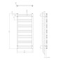 Sapho Metro Dos - Corps de chauffe, 500x1100 mm, 343 W, chrome IR432R