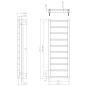 Sapho Metro Light - Corps de chauffe 400x1140 mm, 247 W, chrome IR445R