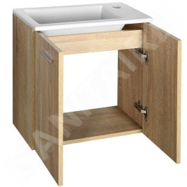 Aqualine Keramia Fresh - Meuble lavabo 490x500x245 mm, chêne platine 51047DP