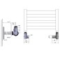 Sapho Corner Combi - Jeu de raccordement triaxial, version gauche, chrome CP330S