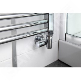 Sapho Corner Combi - Jeu de raccordement triaxial, version gauche, chrome CP330S