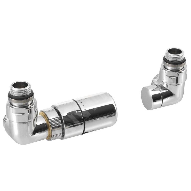Sapho Corner - Jeu de raccordement thermostatique triaxial, version gauche, chrome CP1011LS