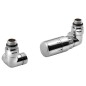 Sapho Corner - Jeu de raccordement thermostatique triaxial, version droite, chrome CP1012RS