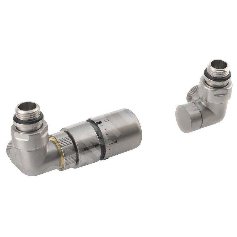Sapho Corner - Jeu de raccordement thermostatique, version gauche, inox brossé CP1511LS
