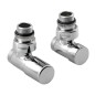 Sapho Compact - Kit de raccordement de robinets, d'angle, manuel, chrome CP5015S