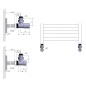 Sapho Compact - Kit de raccordement de robinets, d'angle, manuel, chrome CP5015S