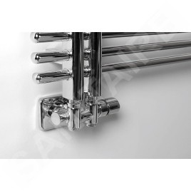 Sapho Twin Combi - Jeu de raccordement thermostatique, raccordement central 50 mm, version droite, chrome CP5010S