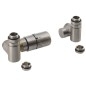 Sapho Corner Combi - Jeu de raccordement thermostatique de robinets, version gauche, inox brossé CP3521S