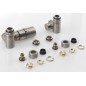 Sapho Corner Combi - Jeu de raccordement thermostatique de robinets, version gauche, inox brossé CP3521S
