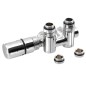 Sapho Twin Combi - Jeu de raccordement thermostatique, raccordement central 50 mm, version droite, chrome CP5012S