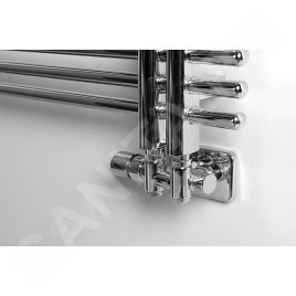 Sapho Twin Combi - Jeu de raccordement thermostatique, raccordement central 50 mm, version droite, chrome CP5012S