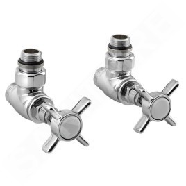 Sapho Star - Kit de raccordement de robinets, d'angle, manuel, chrome CP5020S
