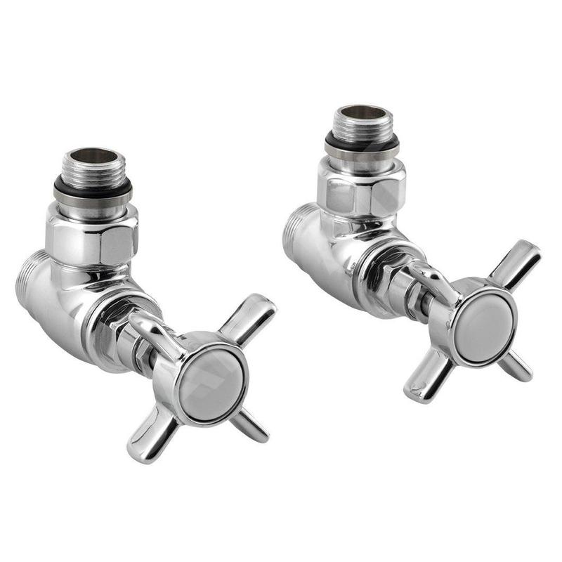 Sapho Star - Kit de raccordement de robinets, d'angle, manuel, chrome CP5020S