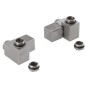 Sapho Cube Combi - Jeu de raccordement de robinets, d'angle, manuel, inox brossé CP562S