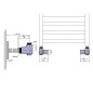 Sapho Cube Combi - Jeu de raccordement de robinets, d'angle, manuel, inox brossé CP562S