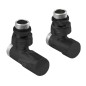 Sapho Compact - Jeu de raccordement de robinets, d'angle, manuel, version droite, chrome CP5115BS