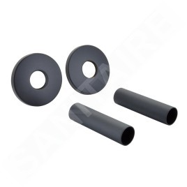 Sapho Accessoires - Kit de rosettes de couverture, noir mat CP6135B