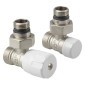 Aqualine Accessoires - Kit de raccordement ECO corner, nickel/blanc CP9810S