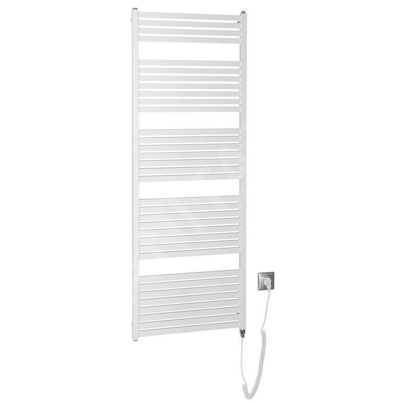 Aqualine Chauffage - Sèche-serviettes Tondi-E, 600x1690 mm, 800W, blanc DE490T