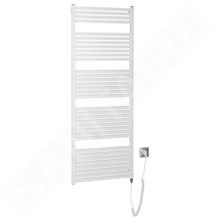 Aqualine Chauffage - Sèche-serviettes Tondi-E, 600x1690 mm, 800W, blanc DE490T
