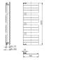 Aqualine Chauffage - Sèche-serviettes Mili, 600 x 1222 mm, 632 W, noir mat DC626T Aqualine Chauffage - Sèche-serviettes Mili, 600 x 1222 mm, 632 W, noir mat DC626T
