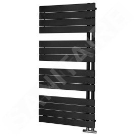 Aqualine Chauffage - Sèche-serviettes Mili, 600 x 1222 mm,  632 W, noir mat DC626T