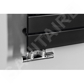 Aqualine Chauffage - Sèche-serviettes Mili, 600 x 1222 mm,  632 W, noir mat DC626T