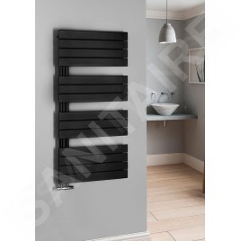 Aqualine Chauffage - Sèche-serviettes Mili, 600 x 1222 mm,  632 W, noir mat DC626T