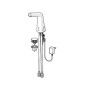 Hansa Designo - Mitigeur de lavabo électronique, alimentation réseau, Bluetooth, chrome 51792221