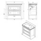 Sapho Cross - Meuble pour lavabo 85x81x47 cm, blanc CR291 Sapho Cross - Meuble pour lavabo 85x81x47 cm, blanc CR291