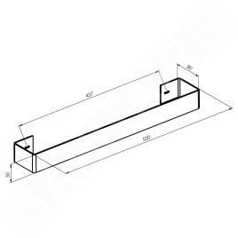 Sapho Tabella - Porte-serviettes, 52 cm, noir mat MI520B