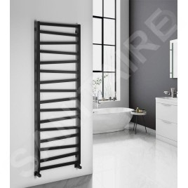 Sapho Zig - Sèche-serviette 600x1810 mm, 824 W, noir ZG619B