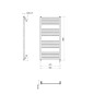 Sapho Metro-E - Sèche-serviettes 50x106 cm, 400 W, blanc ME410