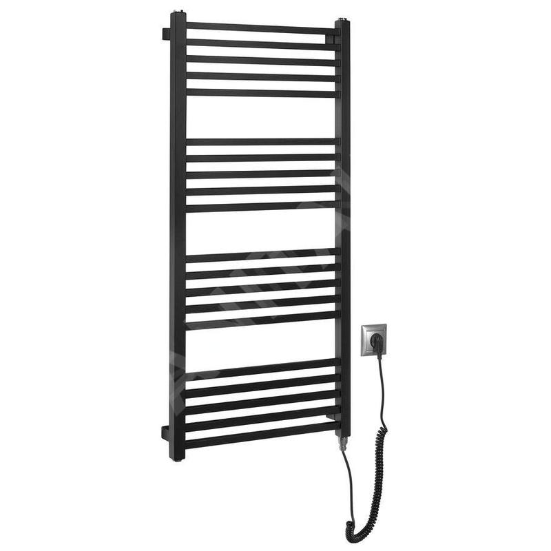 Sapho Metro-E - Sèche-serviettes 50x106 cm, 400 W, noir mat ME410B