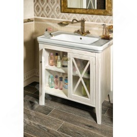 Sapho Cross - Meuble-vasque 550x810x430 mm, 2 portes, vieux blanc CR260