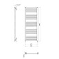 Sapho Metro-E - Sèche-serviettes 50x134 cm, 500 W, blanc ME513