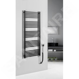 Sapho Metro-E - Sèche-serviettes 50x134 cm, 500 W, noir mat ME513B