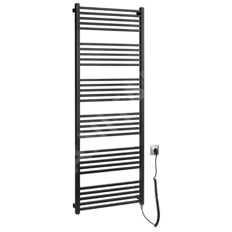 Sapho Metro-E - Sèche-serviettes 60x162 cm, 800 W, noir mat ME616B