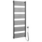 Sapho Metro-E - Sèche-serviettes 60x162 cm, 800 W, noir mat ME616B