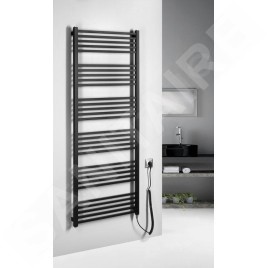 Sapho Metro-E - Sèche-serviettes 60x162 cm, 800 W, noir mat ME616B