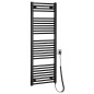 Aqualine Chauffage - Elément chauffant 45x132 cm, 400 W, noir mat ILE34TB