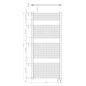 Aqualine Chauffage - Elément chauffant 60x132 cm, 600 W, noir mat ILE36TB