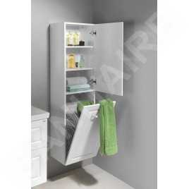 Aqualine Favolo - Armoire avec panier, 400x1500x310 mm, 1 porte L/P, blanc mat FV160